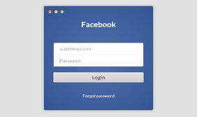 HTML5+CSS3仿Facebook登录表单