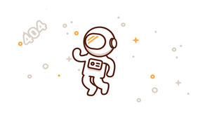 html5 svg太空人404动画模板
