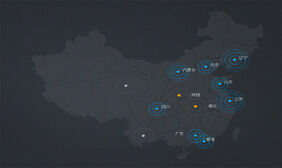 CSS3地图活跃热点布局动画特效