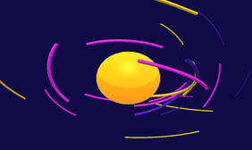 HTML5 Canvas绕月球动画特效