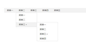jQuery无限极多级导航下拉菜单
