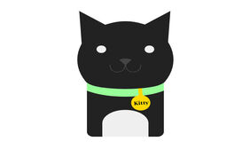纯CSS3绘制黑色小萌猫特效